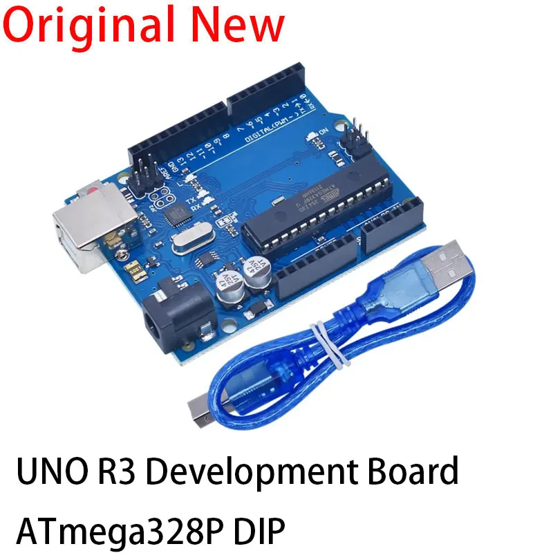 Макетная плата UNO R3, ATmega328P CH340 CH340G для Arduino UNO R3 с прямым контактным разъемом и кабелем, 1 шт.
Макетная плата UNO R3, ATmega328P CH340 CH340G для Arduino UNO R3 с прямым контактным разъемом и кабелем, 1 шт.