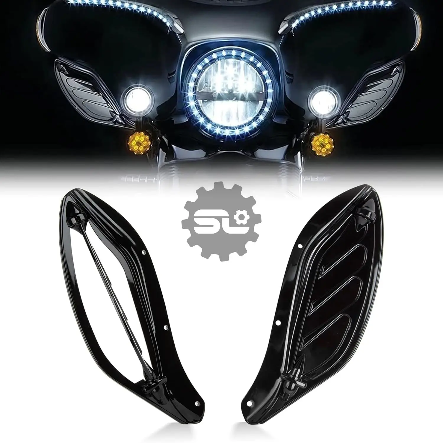 Wing deflector Fairing Air deflector, suitable for touring street gliders,Electra Glide, tricycles, Super Classic,CVO 1996-2013
Wing deflector Fairing Air deflector, suitable for touring street gliders,Electra Glide, tricycles, Super Classic,CVO 1996-2013