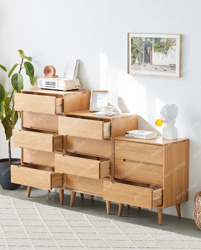 Nordic Solid Wood Oak Chest of Drawers Simple Modern Environmental Protection Bedroom with Drawer Locker
Nordic Solid Wood Oak Chest of Drawers Simple Modern Environmental Protection Bedroom with Drawer Locker
