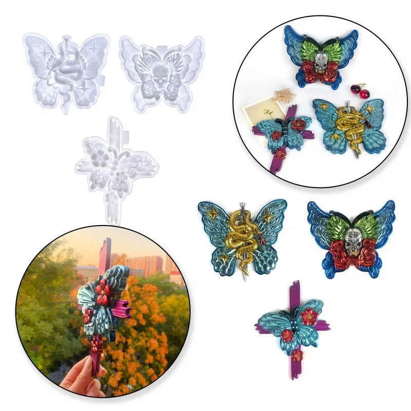 3D Skull Butterfly Wall Decoration Silicone Mold DIY Cross Butterfly Shape Living Room Crafts Ornament Crystal Epoxy Resin Molds
3D Skull Butterfly Wall Decoration Silicone Mold DIY Cross Butterfly Shape Living Room Crafts Ornament Crystal Epoxy Resin Molds