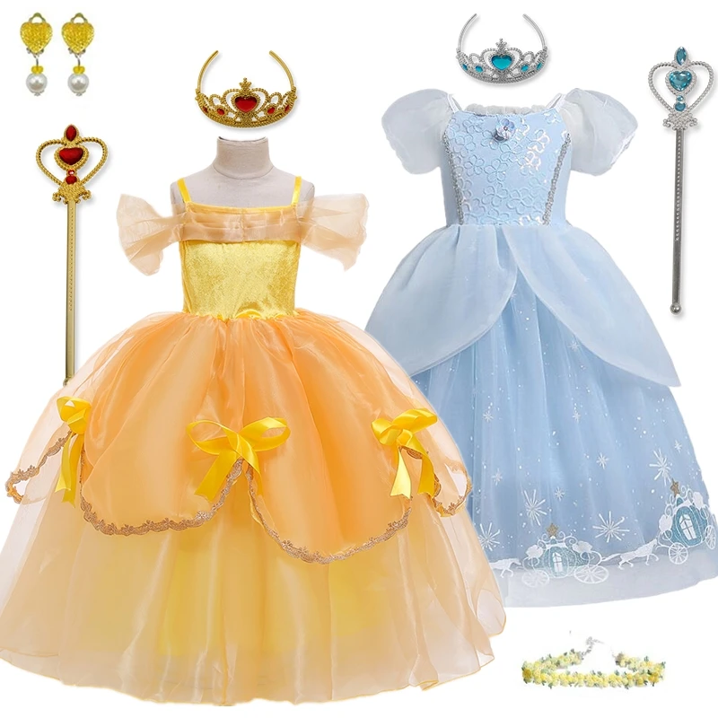 Belle Princess Dress for Girls 2023 Floral Ball Gown Kids Fancy Christmas Birthday Elegant Party Dress 3-8 Years Child Costume
Belle Princess Dress for Girls 2023 Floral Ball Gown Kids Fancy Christmas Birthday Elegant Party Dress 3-8 Years Child Costume