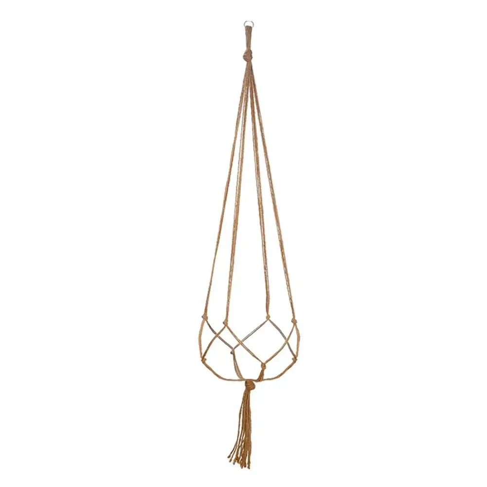 Natural Flax Macrame Plant Hanger - 35" Boho Garden Basket 2 Se84cd57a6a0f4edea9078f3afe7a6c43p
