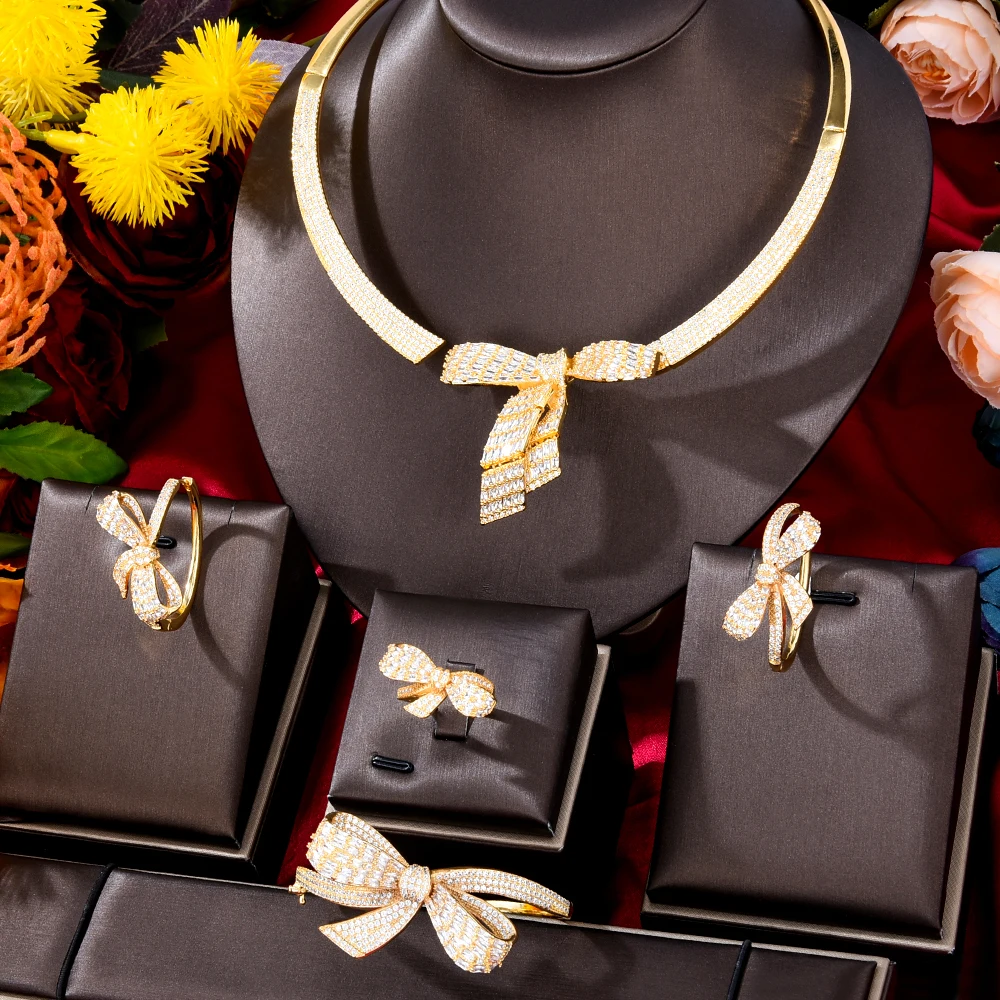 Missvikki New Luxury Sparkly Gorgeous Bowknot Necklace Earrings Jewelry Set Women Wedding Wedding Engagement High Quality
Missvikki New Luxury Sparkly Gorgeous Bowknot Necklace Earrings Jewelry Set Women Wedding Wedding Engagement High Quality