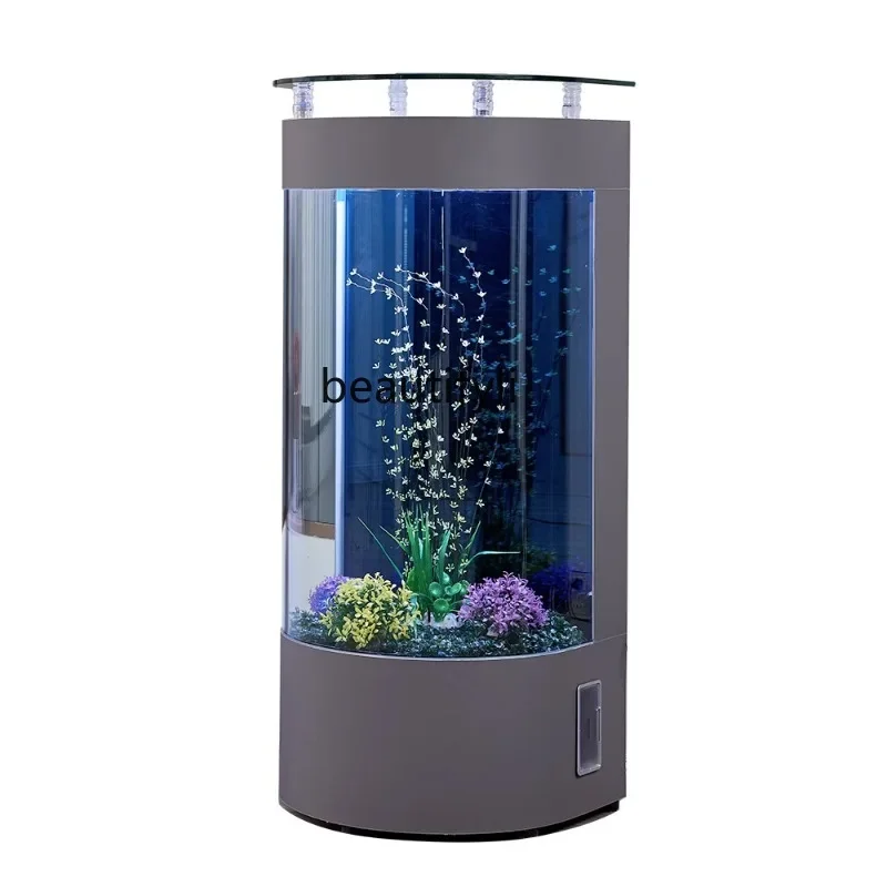 Light Luxury Fish Tank Living Room Small Household TV Cabinet Side Semicircle Floor Glass Aquarium Ecological New
Light Luxury Fish Tank Living Room Small Household TV Cabinet Side Semicircle Floor Glass Aquarium Ecological New