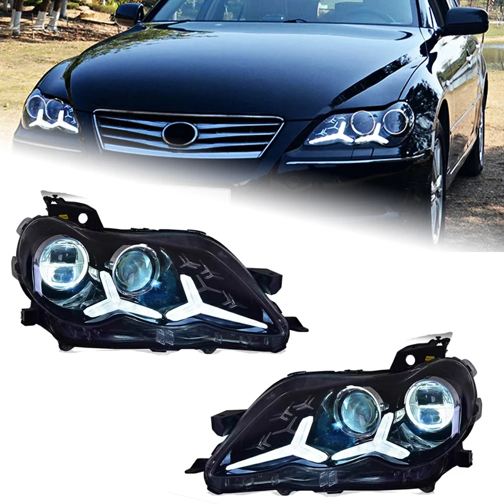 AKD автостайлинг для Toyota Mark X светодиодный фары 205-2009 фары Reiz DRL сигнал поворота Дальний свет ангельские глазки автомобильные аксессуары
AKD автостайлинг для Toyota Mark X светодиодный фары 205-2009 фары Reiz DRL сигнал поворота Дальний свет ангельские глазки автомобильные аксессуары