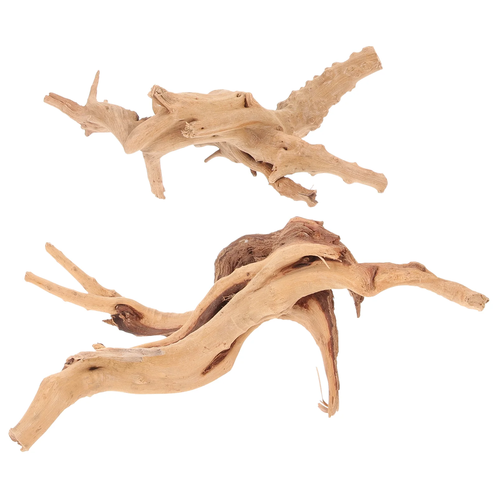 

2pcs Aquarium Landscape Decor Natural Driftwood Adorn Decorative Random Style/Color