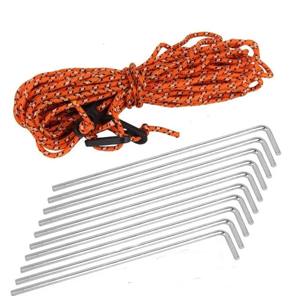 Ground Nail Wind Rope Kit Outdoor Camping Use Portable Lightweight Stainless Steel
Ground Nail Wind Rope Kit Outdoor Camping Use Portable Lightweight Stainless Steel
