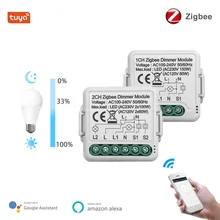Homebata Tuya Zigbee Smart Dimmer Switch Module Supports 2 Way Wireless Remote Control Compatible With Alexa Google Home
Homebata Tuya Zigbee Smart Dimmer Switch Module Supports 2 Way Wireless Remote Control Compatible With Alexa Google Home