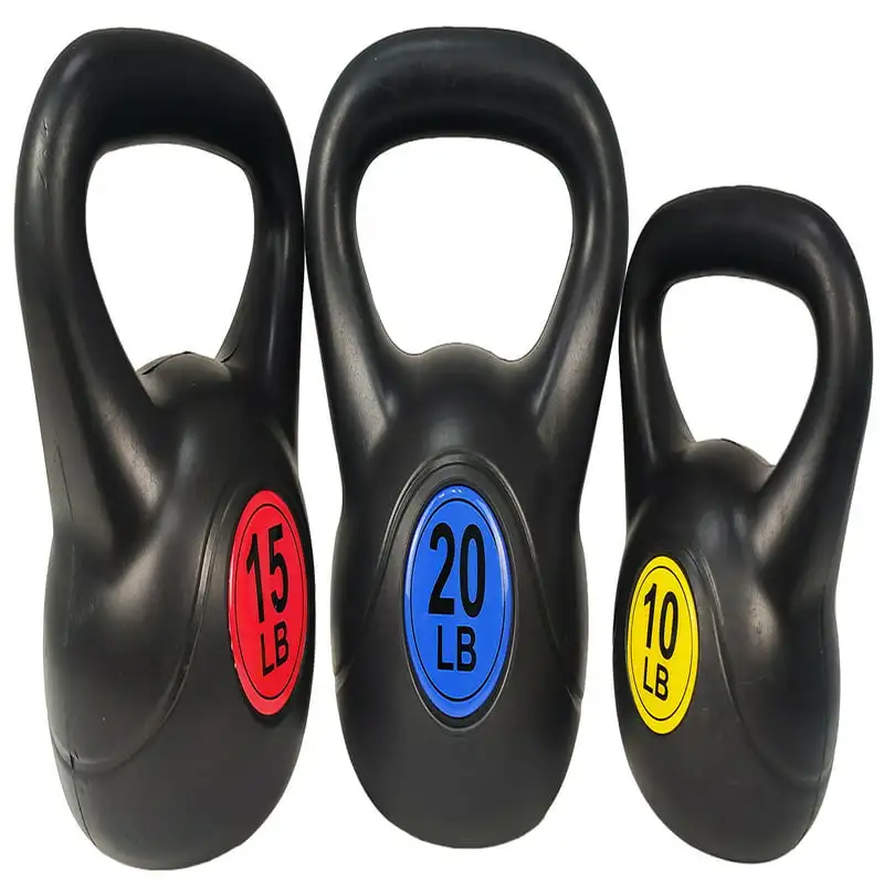 Wide Grip 3-Piece Kettlebell Exercise Fitness Weight Set, Include 10 Lbs., 15 Lbs., 20 Lbs.
Wide Grip 3-Piece Kettlebell Exercise Fitness Weight Set, Include 10 Lbs., 15 Lbs., 20 Lbs.