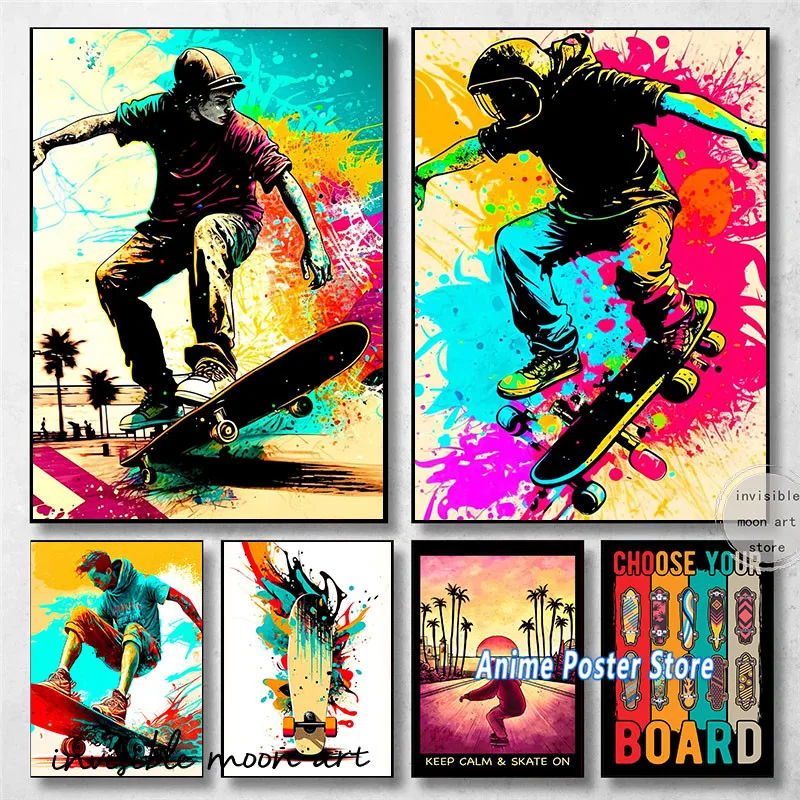 Modern Street Style SkateBoard and Skaters Longboard Sports Art Posters Canvas Painting Wall Art Prints Picture Room Home Decor
Modern Street Style SkateBoard and Skaters Longboard Sports Art Posters Canvas Painting Wall Art Prints Picture Room Home Decor