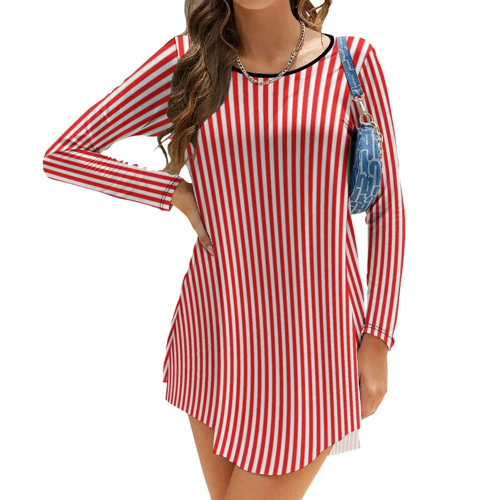 Red and White Striped Slimming Dress Long-Sleeve Dress elegant dress summer women's 2024 Evening gown
Red and White Striped Slimming Dress Long-Sleeve Dress elegant dress summer women's 2024 Evening gown