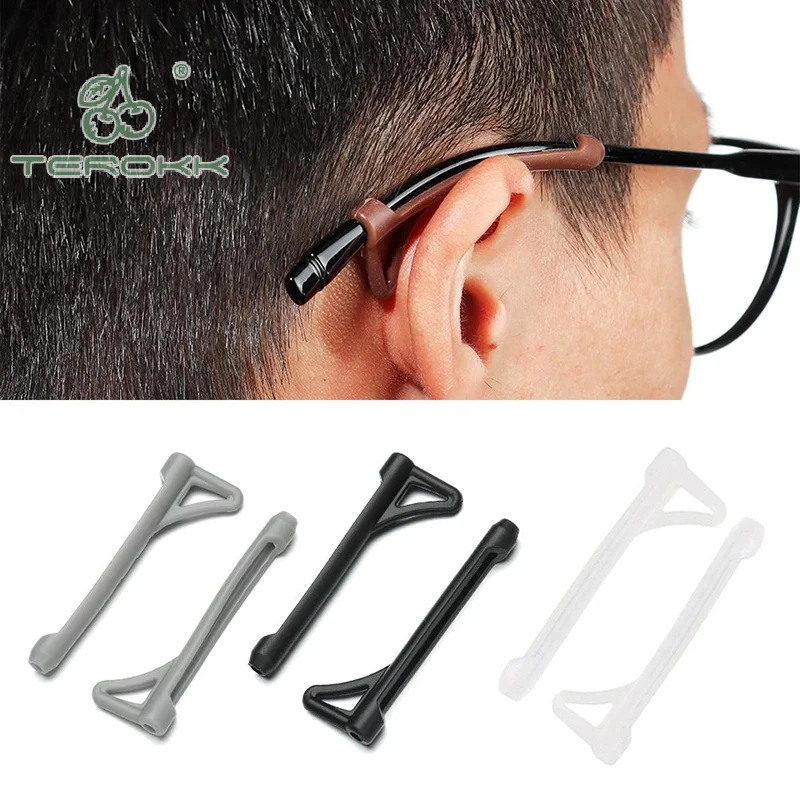 

2 Pairs Glasses Accessories Invisible Ear Hooks Tip Eyeglasses Grip Anti Slip Temple Holder Silicone Cover