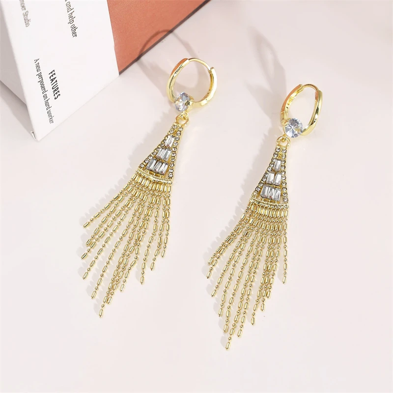 Luxury Zircon Long Tassel Golden Earrings for Women Exquisite Flower Leaf Water Drop Earring Wedding Party Valentine's Day Gifts 17 Mallzona Se85e782dcd7c4f759ee5863b9d57f8bep Luxury Zircon Long Tassel Golden Earrings for Women Exquisite Flower Leaf Water Drop Earring Wedding Party Valentine's Day Gifts Mallzona