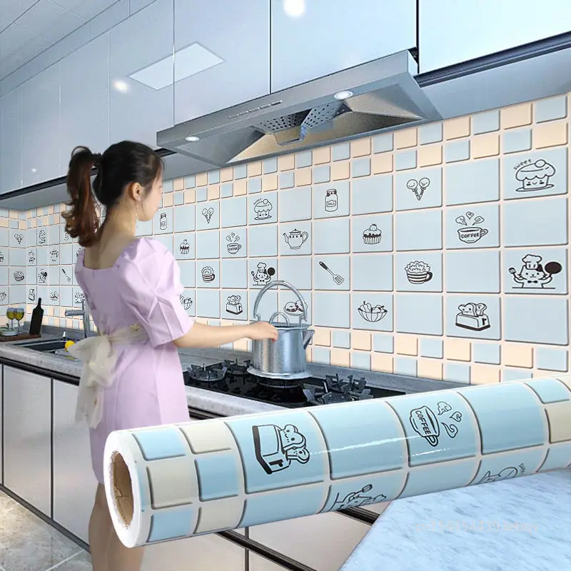 Oil-proof Kitchen Stickers Waterproof Home Decor High Temperature Self-adhesive Wallpaper Cabinet Papel De Parede Wall Stickers
Oil-proof Kitchen Stickers Waterproof Home Decor High Temperature Self-adhesive Wallpaper Cabinet Papel De Parede Wall Stickers