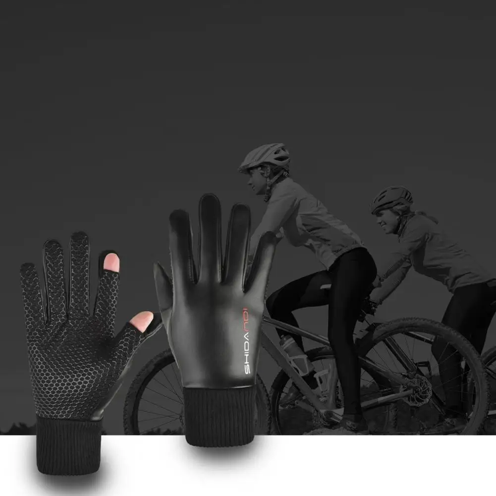 

Мужские велосипедные перчатки, зимние теплые водонепроницаемые ветрозащитные мужские термоперчатки с плюшевой подкладкой и пальцами для сенсорного экрана, 3 года от продавца