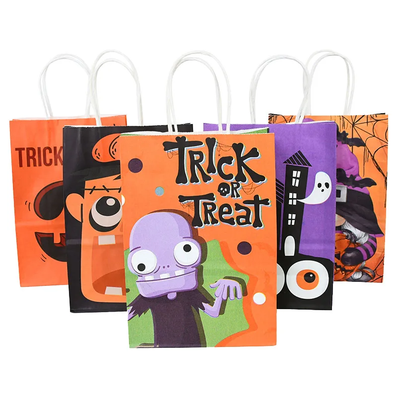 6Pcs 21x15cm Halloween Paper Gift Bags Double-sided Pattern Pumpkin Ghost Candy Bags Halloween Decor Kid Gift Wrapping Supplies
6Pcs 21x15cm Halloween Paper Gift Bags Double-sided Pattern Pumpkin Ghost Candy Bags Halloween Decor Kid Gift Wrapping Supplies