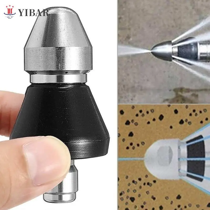 Stainless Steel Pressure Washer Drain Sewer Cleaning Pipe Jetter Spray Quick Plug Drain Hose Nozzle Back Wear Resistance
Stainless Steel Pressure Washer Drain Sewer Cleaning Pipe Jetter Spray Quick Plug Drain Hose Nozzle Back Wear Resistance
