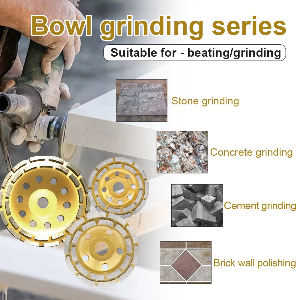 115/125 /180mm Diamond Grinding Segment Wheel Cup Disc Concrete Tool Wheel Metalworking Cutting Saw Blade Polishing Pad
115/125 /180mm Diamond Grinding Segment Wheel Cup Disc Concrete Tool Wheel Metalworking Cutting Saw Blade Polishing Pad