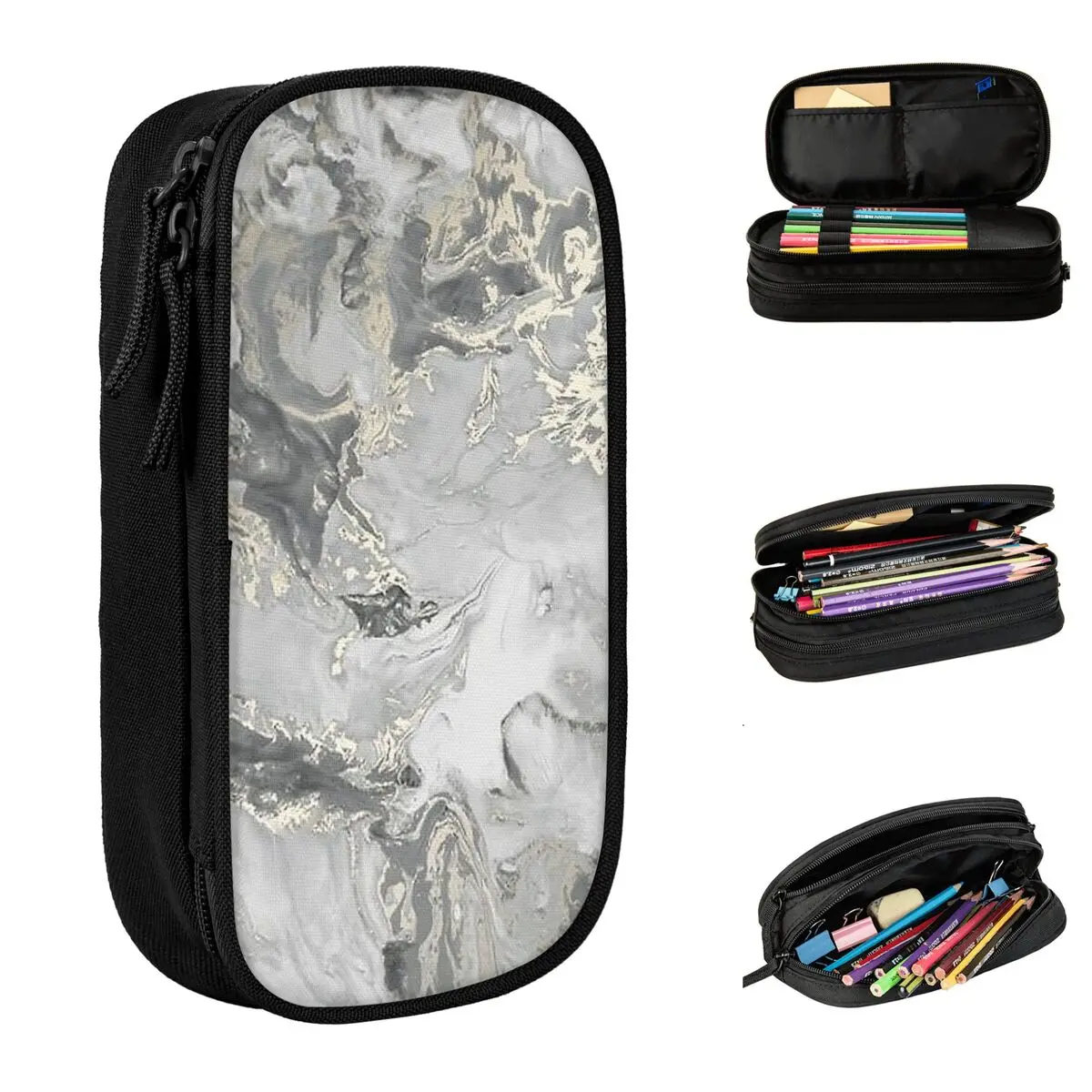 Marble Gray Silver Gold Pencil Cases Modern Marbled Pencilcases Pen Box Big Capacity Pencil Bags School Supplies Gift Stationery
Marble Gray Silver Gold Pencil Cases Modern Marbled Pencilcases Pen Box Big Capacity Pencil Bags School Supplies Gift Stationery