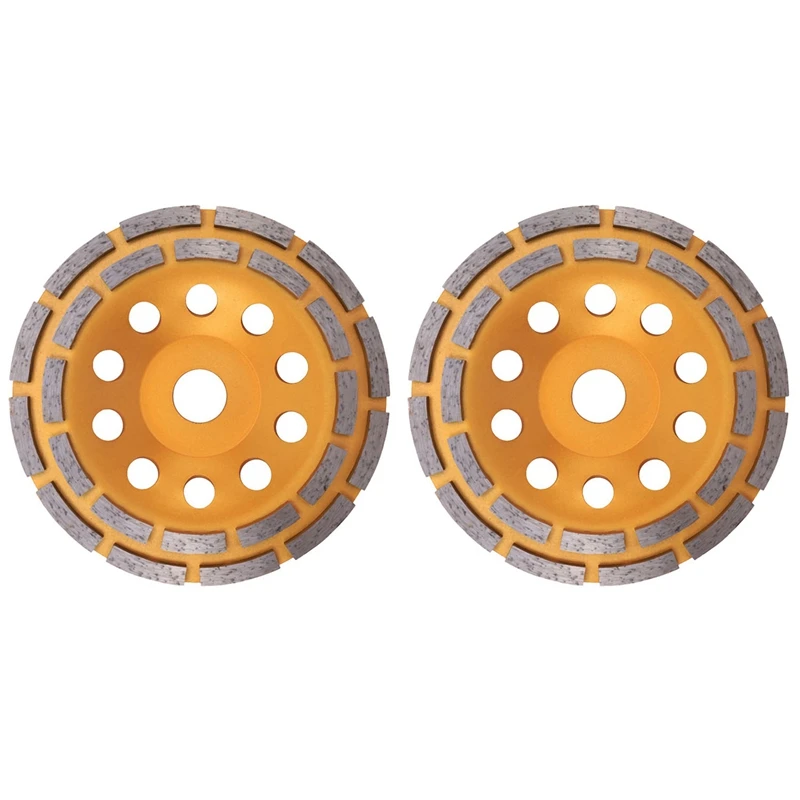 2X 150Mm 7 Inch Diamond 2 Row Segment Grinding Wheel Sanding Disc Sander Grinder Cup Abrasive Tools 22Mm Hole
2X 150Mm 7 Inch Diamond 2 Row Segment Grinding Wheel Sanding Disc Sander Grinder Cup Abrasive Tools 22Mm Hole