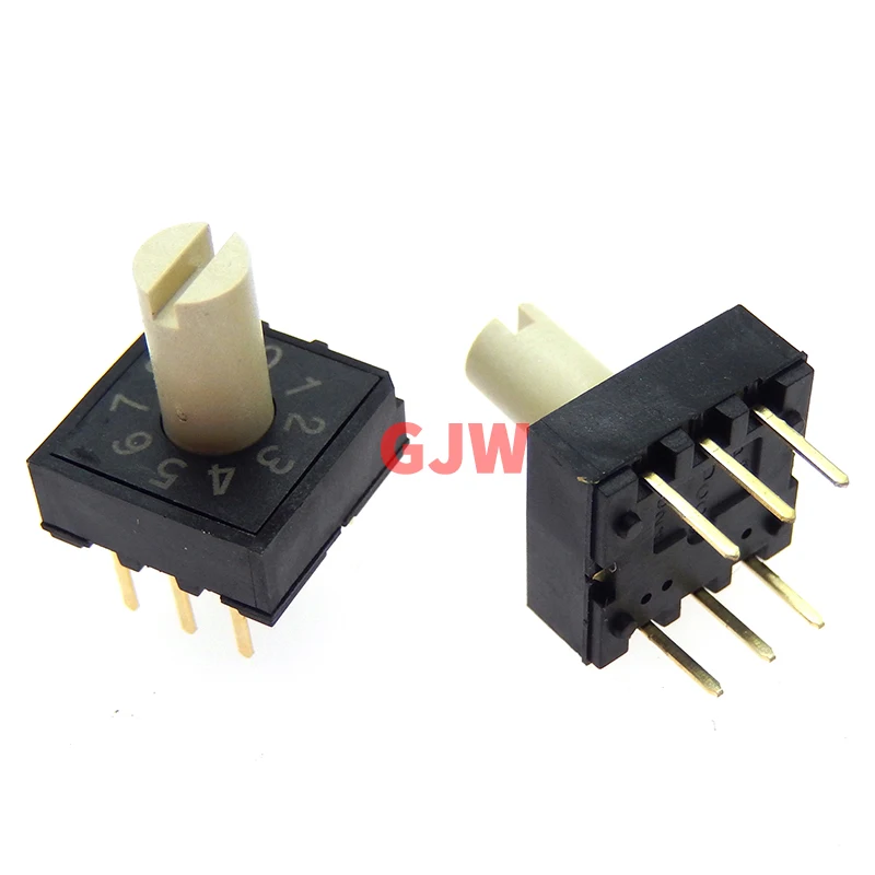 

1PCS RH3HAF-10R-V-B coding switch rotary dial switch 10 position 0-9 coding on 3:3 rotary encoder with handle