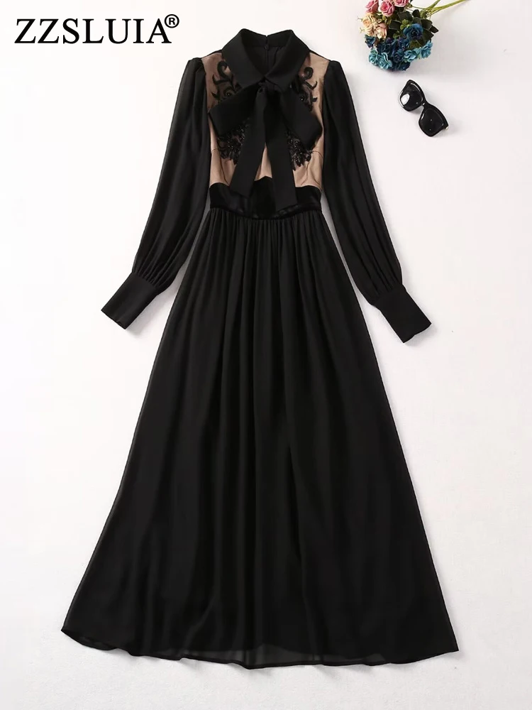 ZZSLUIA женские Выпускные платья с отложным воротником с вышивкой лоскутное дизайнерское тонкое длинное платье модные элегантные платья с бисером и бантом
ZZSLUIA женские Выпускные платья с отложным воротником с вышивкой лоскутное дизайнерское тонкое длинное платье модные элегантные платья с бисером и бантом