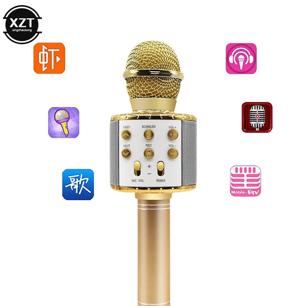 Wireless Karaoke Microphone Bluetooth Handheld Portable Speaker Home KTV Player with Dancing LED Lights Record Function for Kids
Wireless Karaoke Microphone Bluetooth Handheld Portable Speaker Home KTV Player with Dancing LED Lights Record Function for Kids
