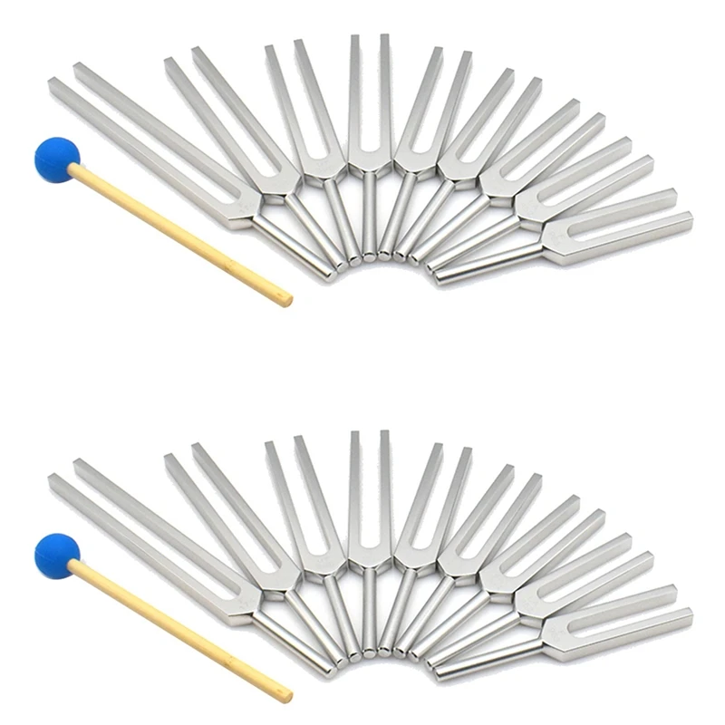 Tuning Fork Set - 18 Tuning Forks For Healing Chakra,Sound Therapy,Keep Body,Mind And Spirit In Perfect Harmony- Silver 
Tuning Fork Set - 18 Tuning Forks For Healing Chakra,Sound Therapy,Keep Body,Mind And Spirit In Perfect Harmony- Silver