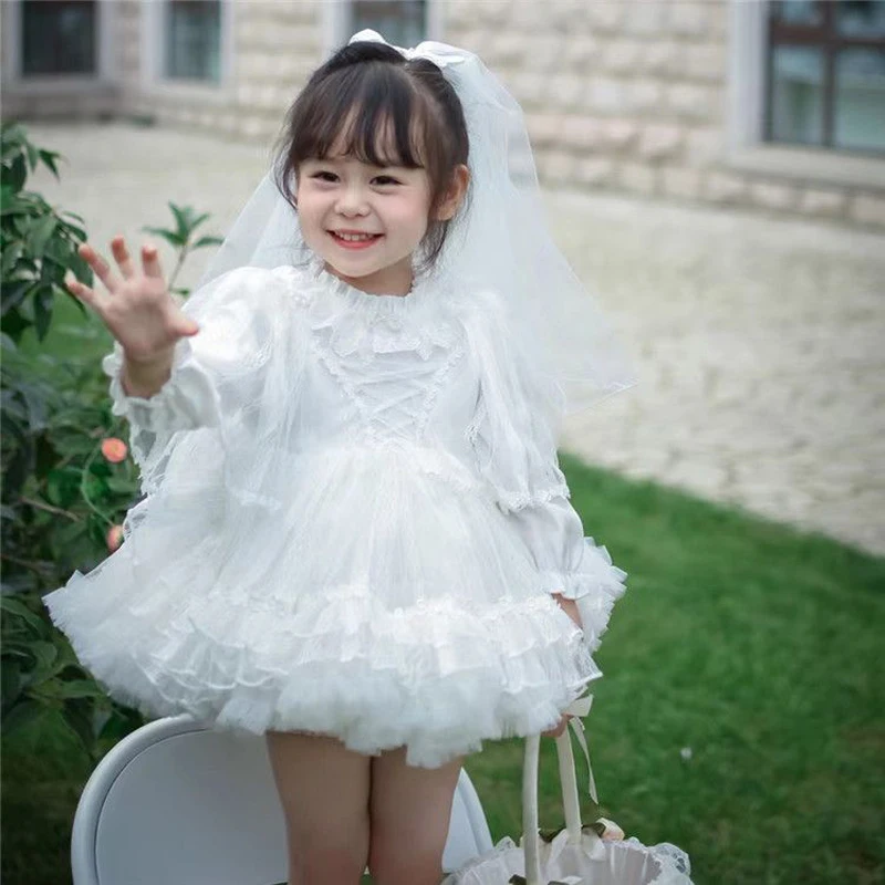 Spanish Baby White Dresses for Children Lolita Kawaii Dress Girl Birthday Baptism Party wedding Ball Gowns Infant Princess
Spanish Baby White Dresses for Children Lolita Kawaii Dress Girl Birthday Baptism Party wedding Ball Gowns Infant Princess