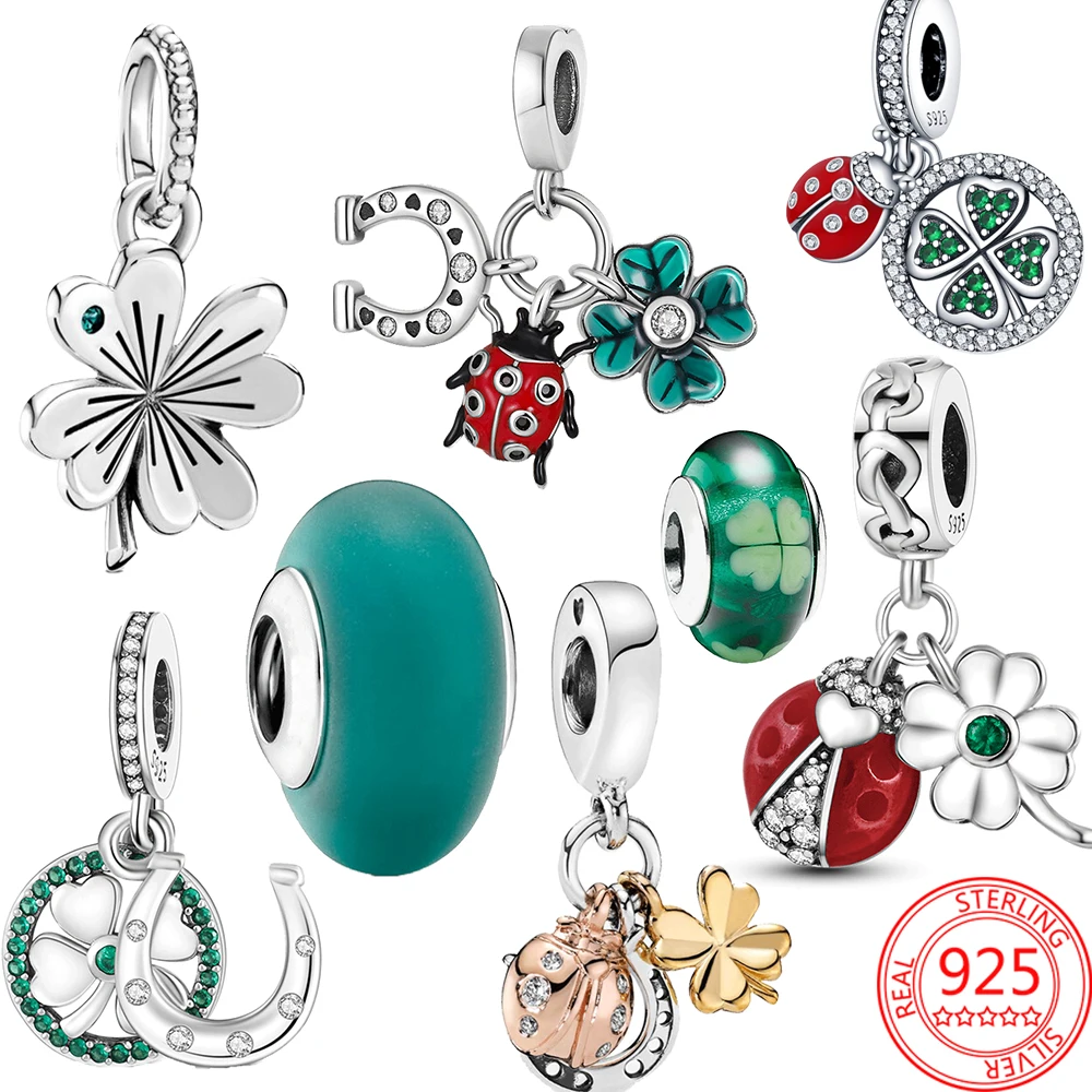 Original S925 Silver Fit Pandora Bracelet Charm Murano Glass Beads Ladybird Four Leaf Clover Pendant Jewelry Gift Accessories
Original S925 Silver Fit Pandora Bracelet Charm Murano Glass Beads Ladybird Four Leaf Clover Pendant Jewelry Gift Accessories