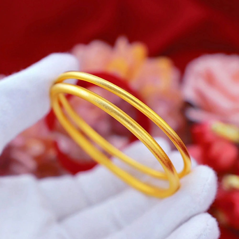 Women Girl Bangle Bracelet Dubai Solid Jewelry 18k Yellow Gold Filled Classic Simple Style Wedding Party Gift Dia 58mm/60mm/62mm
Women Girl Bangle Bracelet Dubai Solid Jewelry 18k Yellow Gold Filled Classic Simple Style Wedding Party Gift Dia 58mm/60mm/62mm