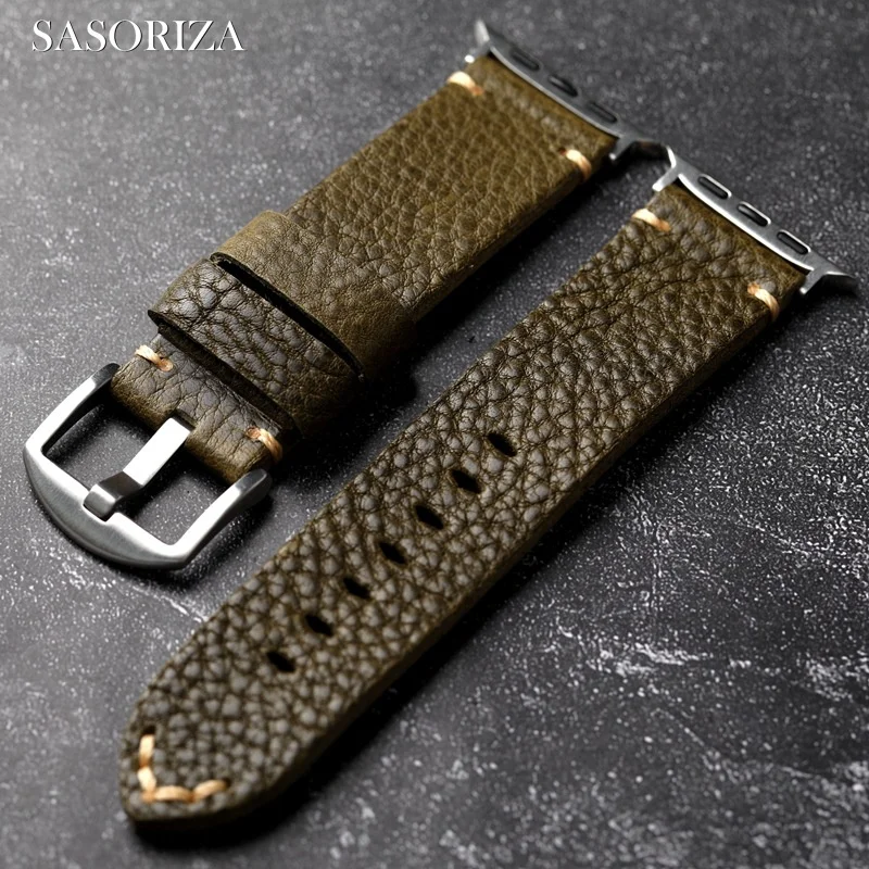 

Vintage genuine leather watch band for Apple Watch 1/2/3/4/5/6/7/8/SE/SE2/Ultra 38mm 40mm 41mm 42mm 44mm 45mm 49mm watch strap
