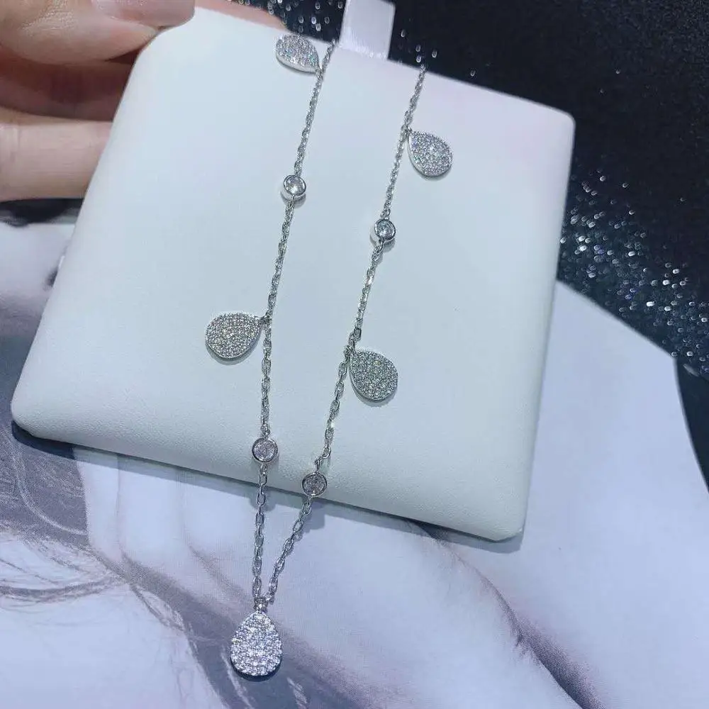 Fashion Luxury Water Drop Shape Drip Necklace for Women White Color AAA Cubic Zirconia Pendants collier femme P30
Fashion Luxury Water Drop Shape Drip Necklace for Women White Color AAA Cubic Zirconia Pendants collier femme P30