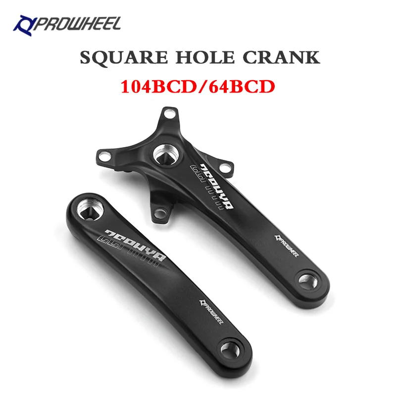 Prowheel Mountain Bike 104BCD crank 170/75mm Square Hole aluminum alloy Crank Single double disk Chainring Sprocket MTB Parts
Prowheel Mountain Bike 104BCD crank 170/75mm Square Hole aluminum alloy Crank Single double disk Chainring Sprocket MTB Parts