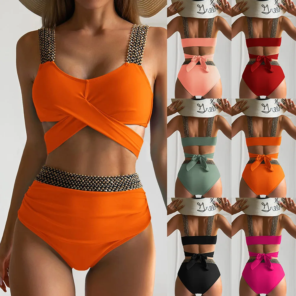 Sexy High Waist Bikini Swimsuit Set Women Wrap Swimwear Push Up Bathing Suit Summer Female Butt Lift Beach Wear Swimming 2 Piece
Sexy High Waist Bikini Swimsuit Set Women Wrap Swimwear Push Up Bathing Suit Summer Female Butt Lift Beach Wear Swimming 2 Piece