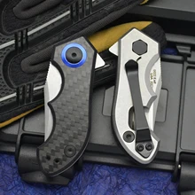 Mini Carbon Fiber Handle Outdoor Folding Knife Sharp Security Pocket Backpack Self-defense Knives Camping EDC Tool 
Mini Carbon Fiber Handle Outdoor Folding Knife Sharp Security Pocket Backpack Self-defense Knives Camping EDC Tool