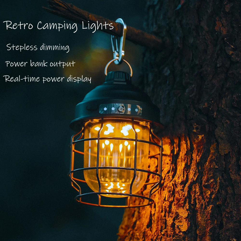 15600mah Camping Tent Light Portable Retro Lantern USB Rechargeable LED Bulb Dimmable Travel Fishing Outdoor Lighting
15600mah Camping Tent Light Portable Retro Lantern USB Rechargeable LED Bulb Dimmable Travel Fishing Outdoor Lighting