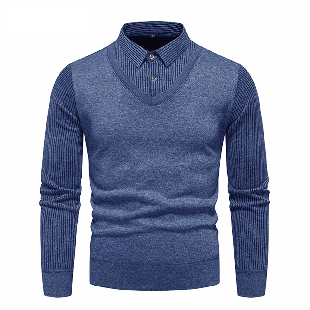 Men's Two Fake Base Sweaters Jumper Slim Fit Shirt Collar New Knit Long Sleeve Breathable Soft Top Sweater Clothing
Men's Two Fake Base Sweaters Jumper Slim Fit Shirt Collar New Knit Long Sleeve Breathable Soft Top Sweater Clothing