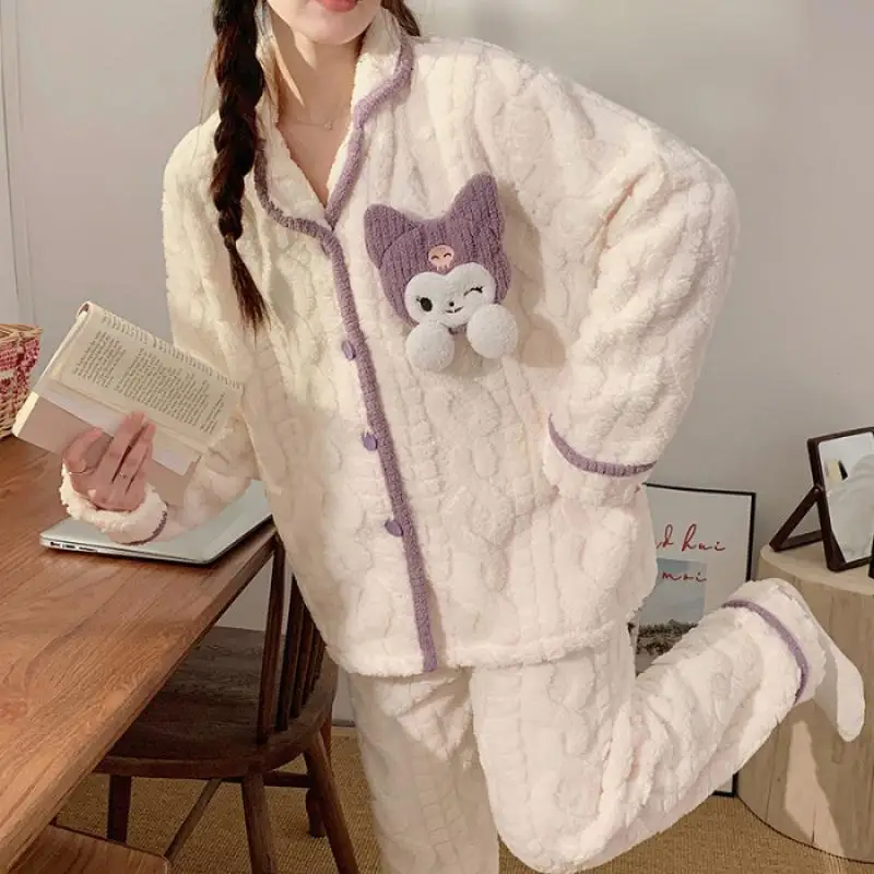 Kawaii Animesanrio Coral Velvet Pajama Kuromi My Melody Cartoon Cute Plush Thickening Stay Soft Comfortable Pajama Girls Toys
Kawaii Animesanrio Coral Velvet Pajama Kuromi My Melody Cartoon Cute Plush Thickening Stay Soft Comfortable Pajama Girls Toys