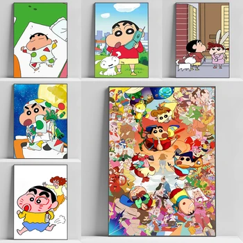 재미있는 만화 C-크레용 S-신짱 포스터, 대형 그림, 현대 거실 장식, 홈 장식, 무료 배송 벽 아트 상품 이미지