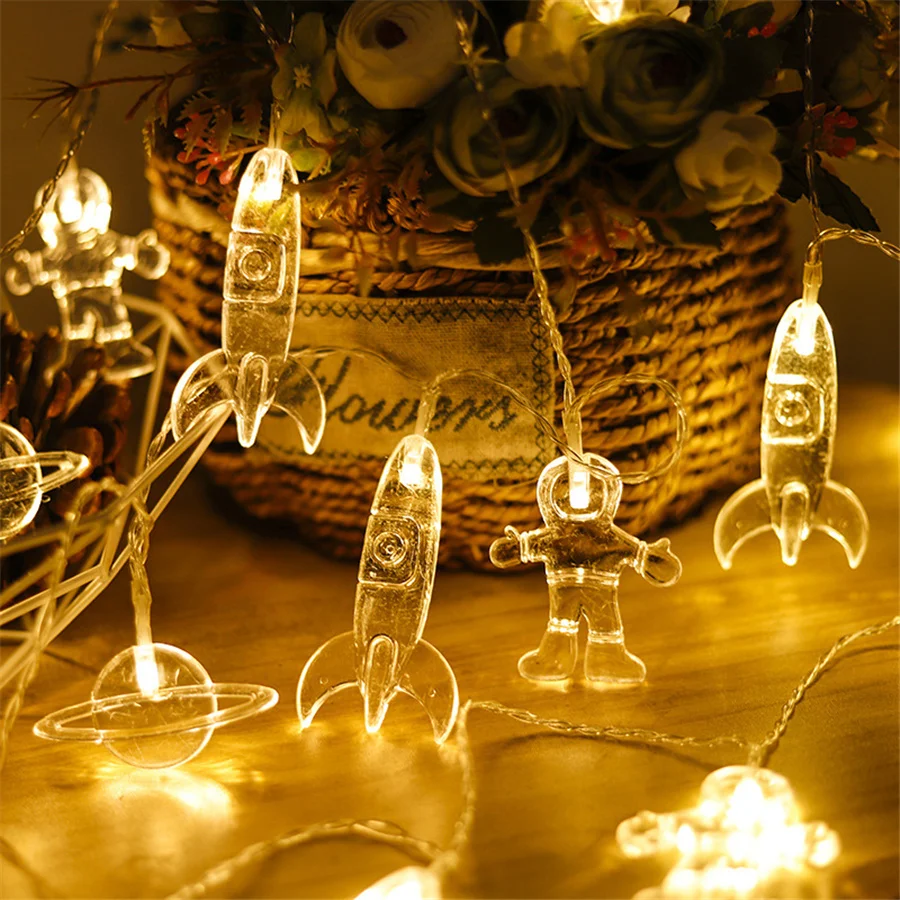 Battery Powered Astronaut Rocket Planet LED String Lights OuterSpace Theme Birthday Party Decor Christmas Fairy Lights Kids Gift
Battery Powered Astronaut Rocket Planet LED String Lights OuterSpace Theme Birthday Party Decor Christmas Fairy Lights Kids Gift