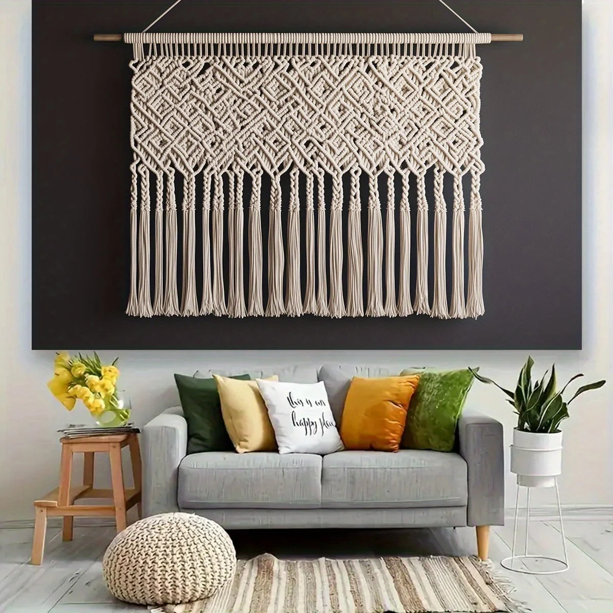 Bohemian Wood & Bead Wall Hanging 7 Se875d3c3526b450da587dc81a7d0d2e8v