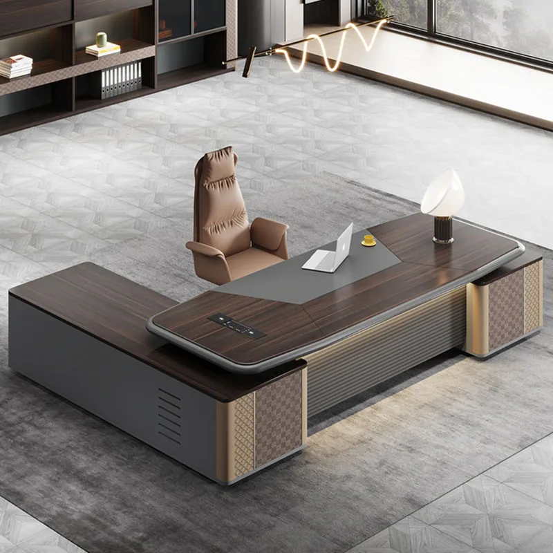 Executive Shelf Office Desk L Shaped Corner Drawers Storage Shelf Computer Modern Desk Table Console Bureau Meuble Furnitures
Executive Shelf Office Desk L Shaped Corner Drawers Storage Shelf Computer Modern Desk Table Console Bureau Meuble Furnitures