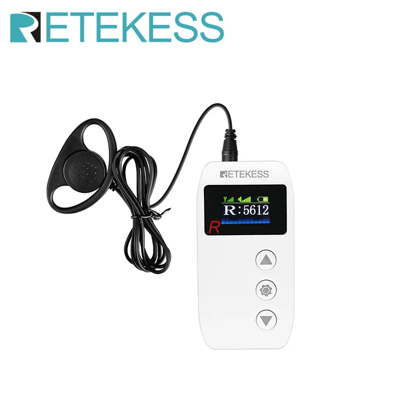 

Retekess 2.4GHz Receiver For TT110 Wireless Audio Tour Guide System For Excursion Translation Museum Meeting Training Church