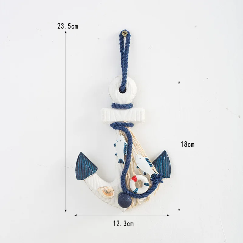 Mediterranean Wooden Boat Anchor Hook - Coastal Wall Decor Hanger 6 Se8792c26dc3c46c58f7f951b36711f54e