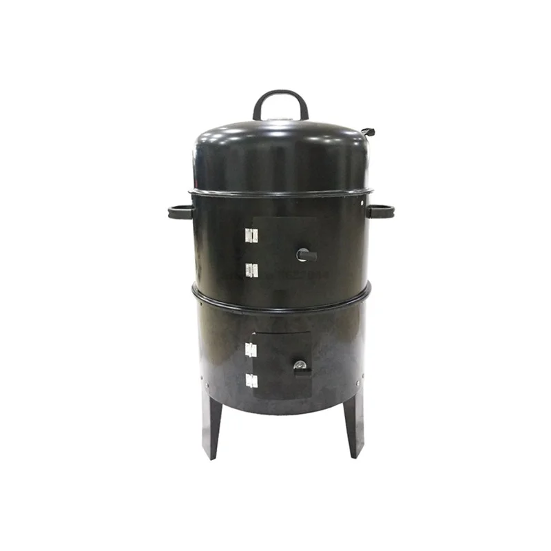 

BBQ Grill Charcoal Stove Round 40x80cm Outdoor Bacon Portable Barbecue Grills Smoker