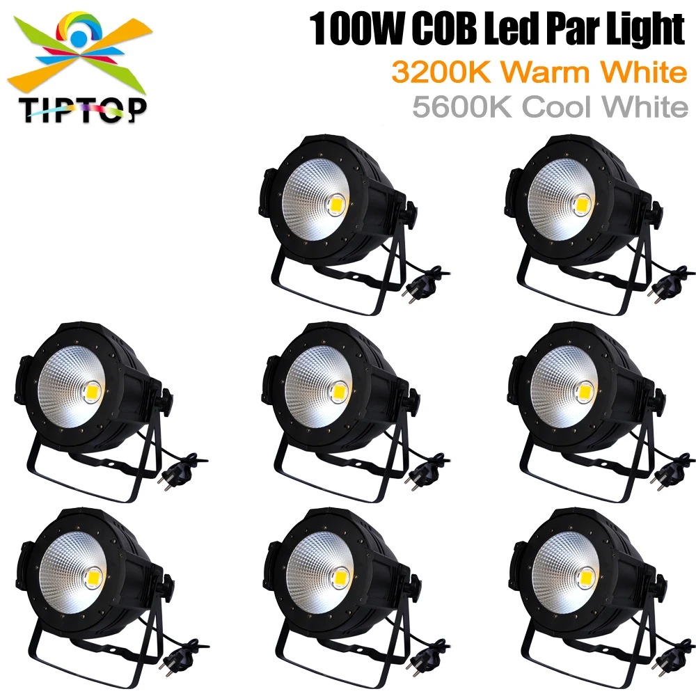 

Discount Price 8PCS 100W Warm Cool White COB Stage Led Par Aluminum Cans Master-Slave Auto Run DMX512 Control LCD Display