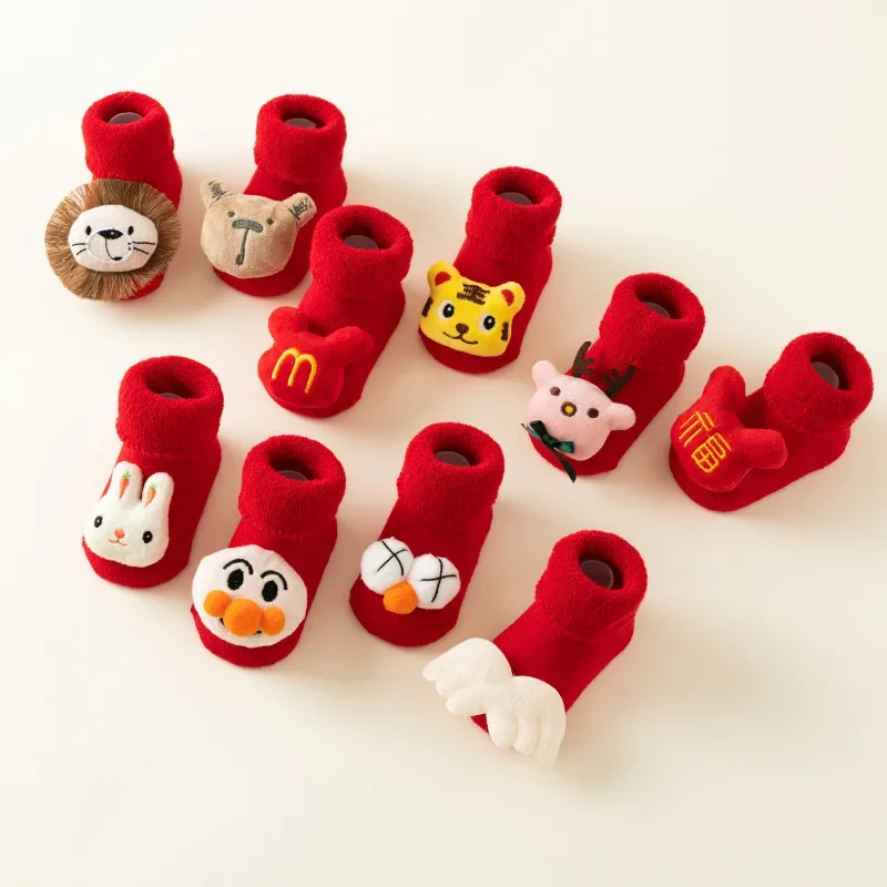 Stylish and Comfortable New Baby Baby Wool Socks Autumn/Winter Thickened Non-slip Christmas Socks Toddler Red Floor Socks
Stylish and Comfortable New Baby Baby Wool Socks Autumn/Winter Thickened Non-slip Christmas Socks Toddler Red Floor Socks