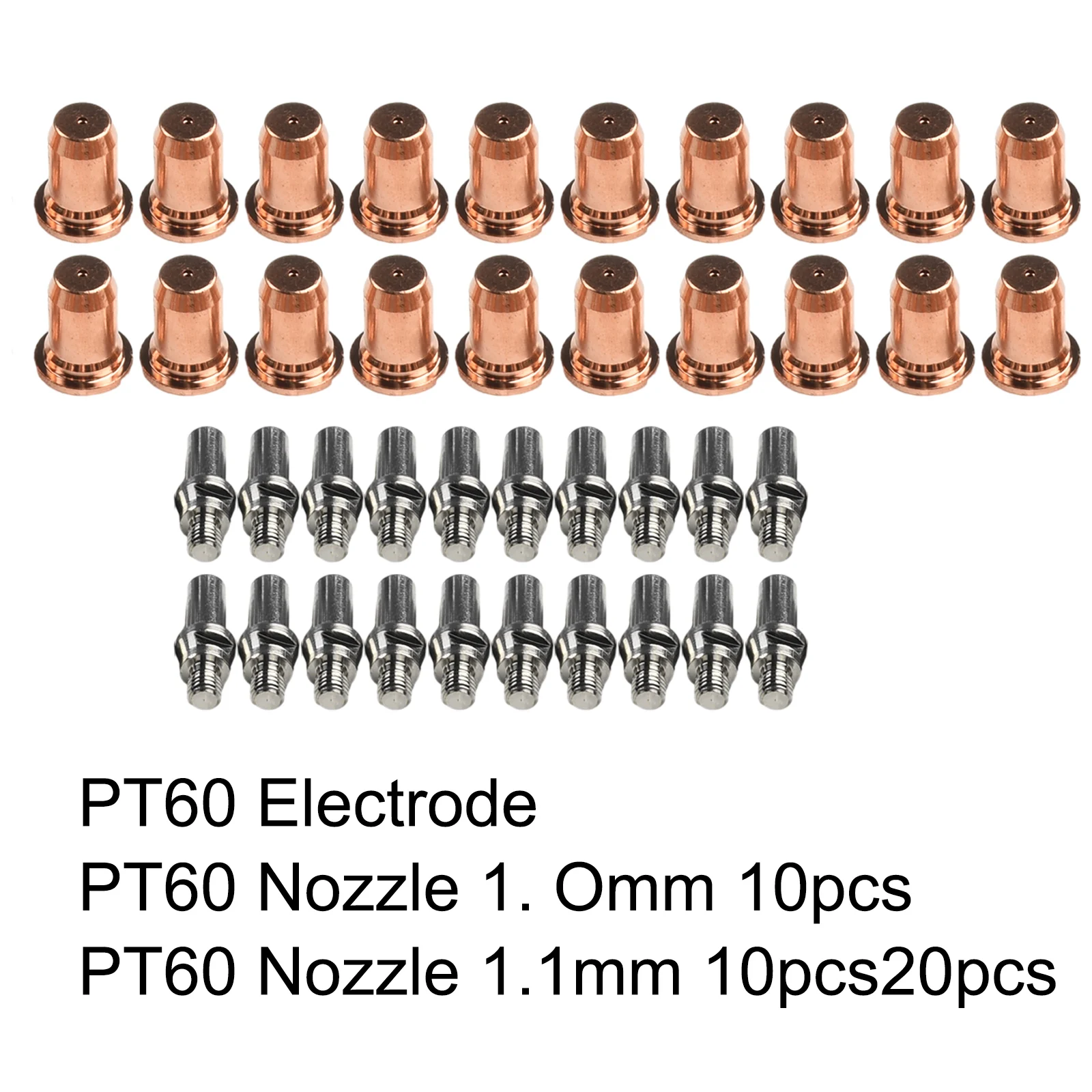 40pcs Plasma Torch 1.0mm 1.1mm Nozzle Plasma Torch Electrode 52582 WSP-061000 Plasma Heads For IPT-60 PT60 PT40 IPT-40 Torch
40pcs Plasma Torch 1.0mm 1.1mm Nozzle Plasma Torch Electrode 52582 WSP-061000 Plasma Heads For IPT-60 PT60 PT40 IPT-40 Torch