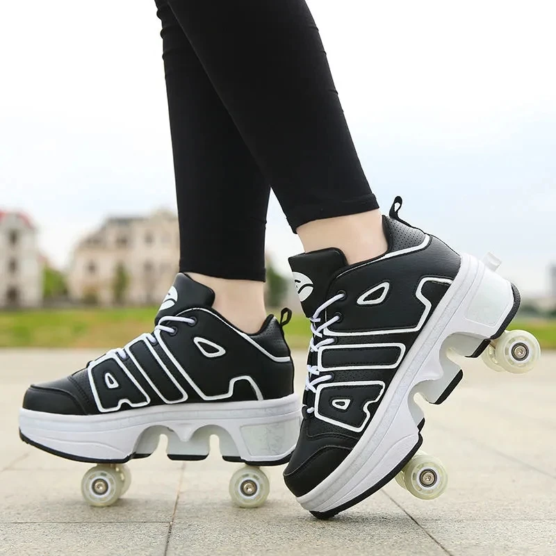 Deformation Roller Skates 4 Wheels Skate Shoes Parkour Sports Skateboard Shoes Unisex Sneakers Children Girls Boys Roller Skates
Deformation Roller Skates 4 Wheels Skate Shoes Parkour Sports Skateboard Shoes Unisex Sneakers Children Girls Boys Roller Skates